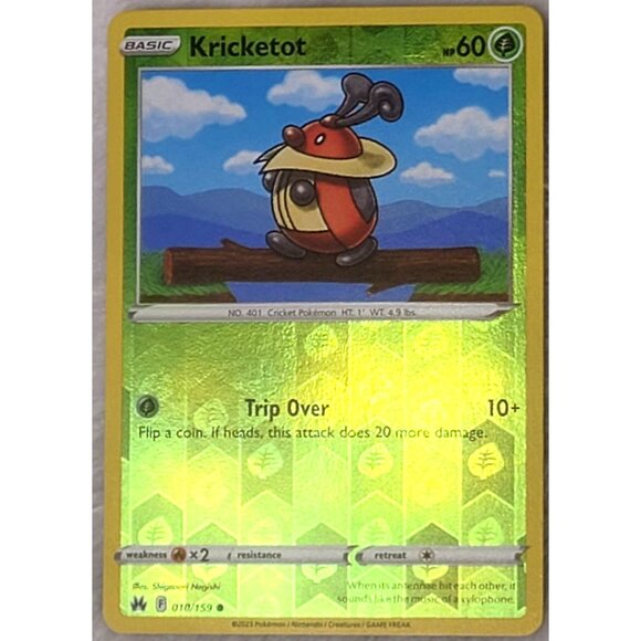 Pokemon Other - Pokemon Kricketot 010/159 Reverse Holo Crown Zenith 2023